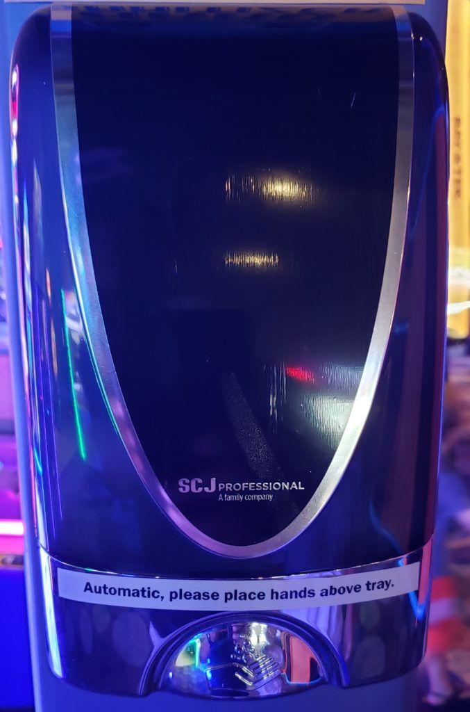 hand sanitizer dispenser - close up.