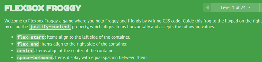 Flexbox Froggy