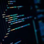 a close up of a computer screen with many lines of code on it